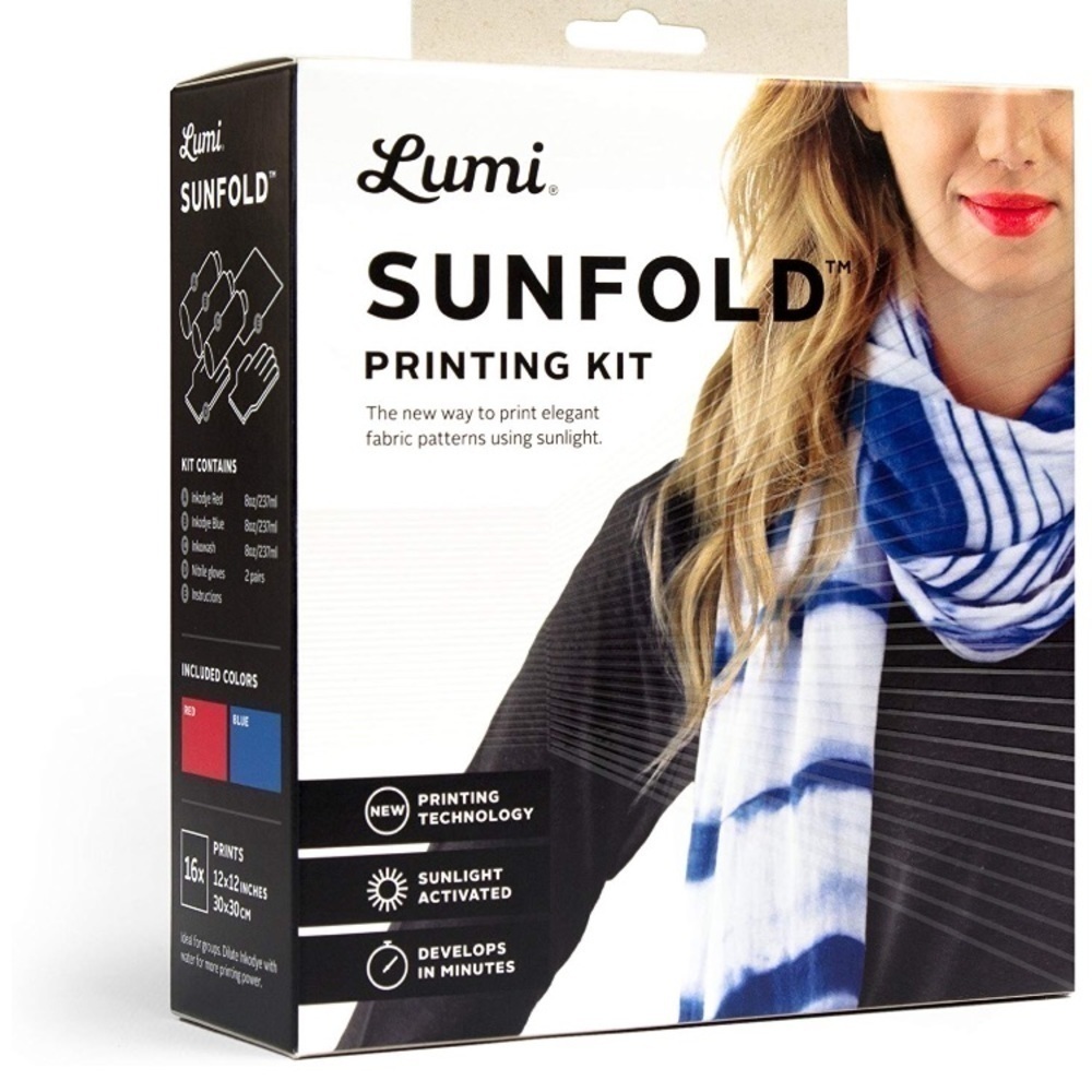Lumi Sunfold printing kit tie dye with the sun